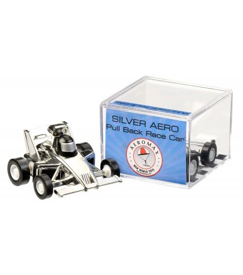 Aeromax Silver Aero Pull Back Race Car (Black)