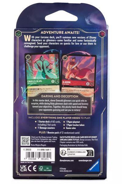 Disney Lorcana The First Chapter Ruby & Emerald Starter Deck