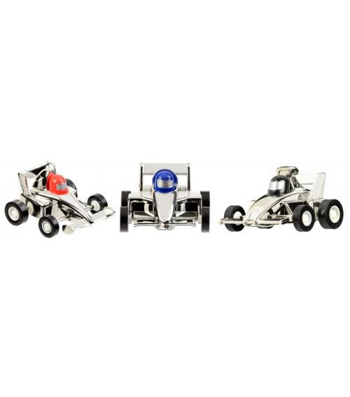 Aeromax Silver Aero Pull Back Race Car (Black)