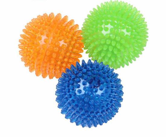 Spiky Sensory Squeaky Light-Up Ball (Green)