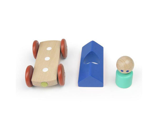 Tegu Magnetic Racer (Blue & Poppy Red)