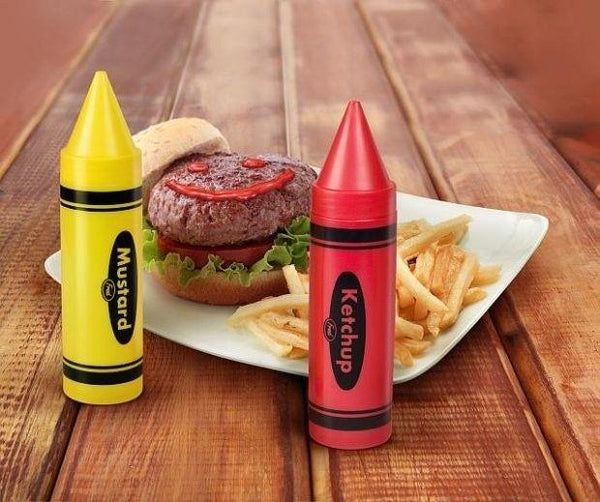Ketchup and Mustard Crayons