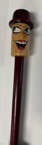 Wooden Bubble Maker Smiling (Brown)