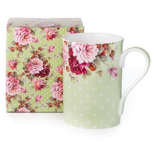 McIntosh Dots & Roses Green Classico Mug