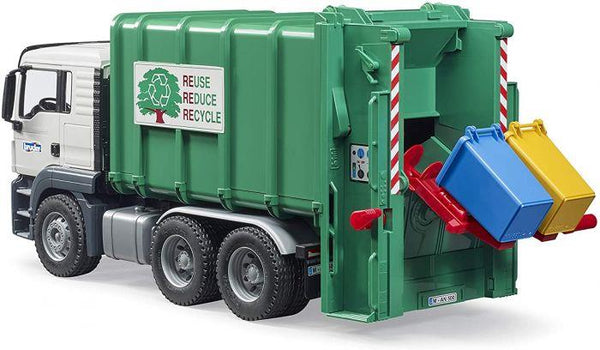 Bruder Rear Loading Garbage Recycling Truck - 3763