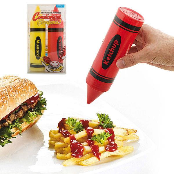 Ketchup and Mustard Crayons