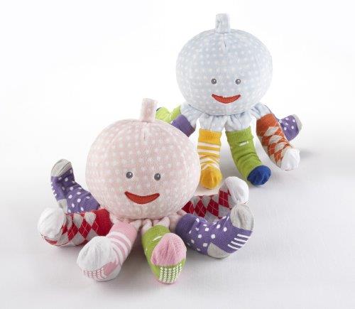 Baby Aspen Mr.Sock Plush Octopus Blue