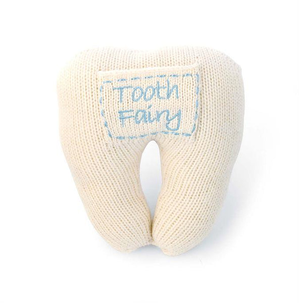 Knit Tooth Pillow Blue