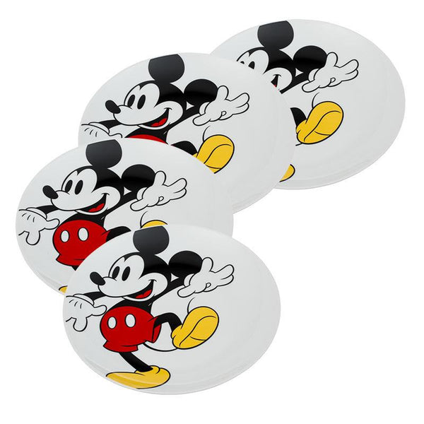 Mickey & Minnie Mouse 4Pcs Plate Set