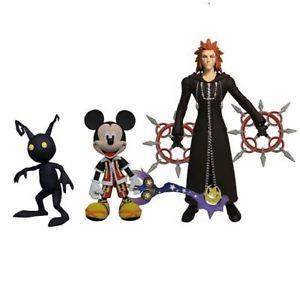 Kingdom Hearts Mickey Mouse, Axel, and Shadow Action Figure Set