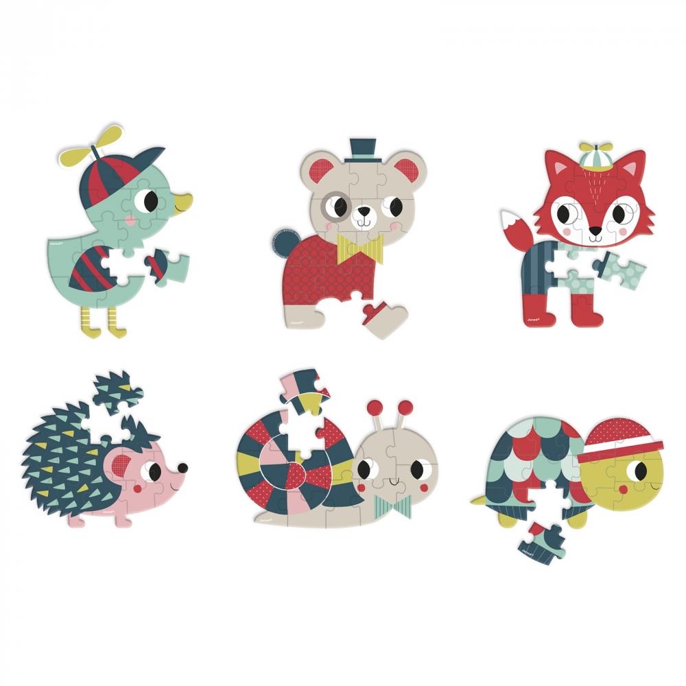Janod Baby Forest Mini Puzzles (Assorted)