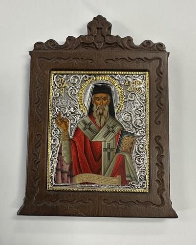 Saint Dionisios Wooden Orthodox Icon