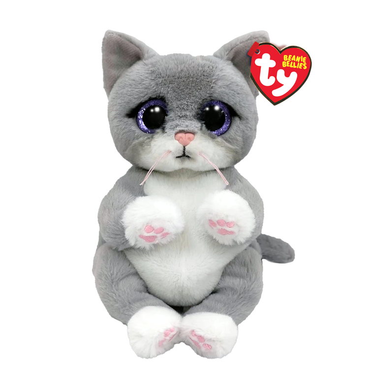 TY Beanie Bellies Grey Cat - Morgan (Med)