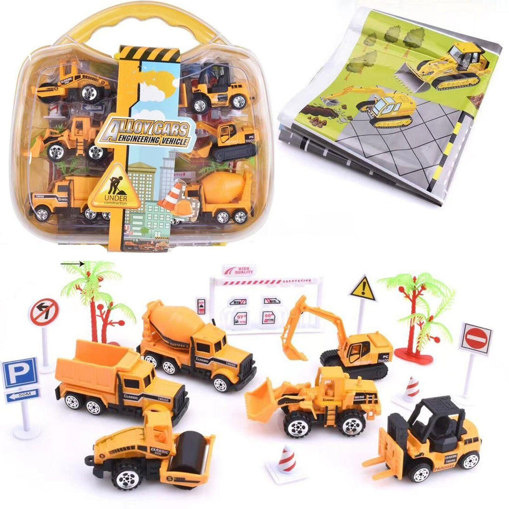 Alloy Cars Construction 16 pc