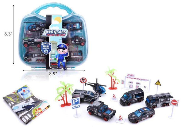 Alloy Cars Police 16 pc