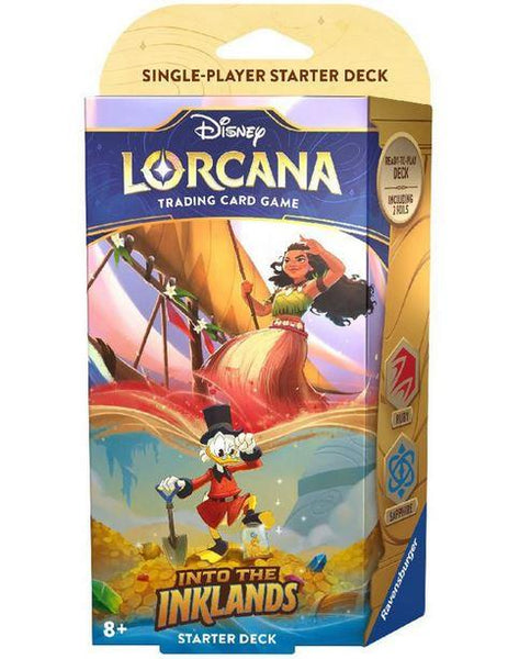 Disney Lorcana Into The Inklands Ruby & Sapphire Starter Deck