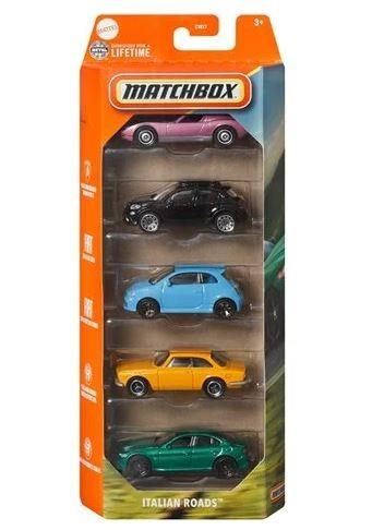Matchbox 5 Pack Cars Italian Roads