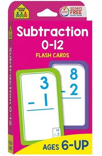 School Zone Substraction 0-12 Flash Cards