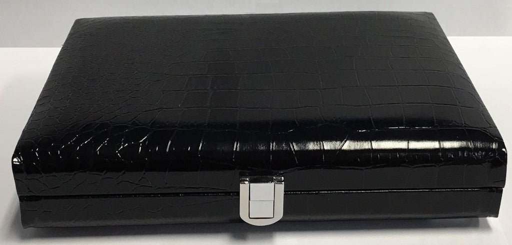 9" Faux Alligator Backgammon