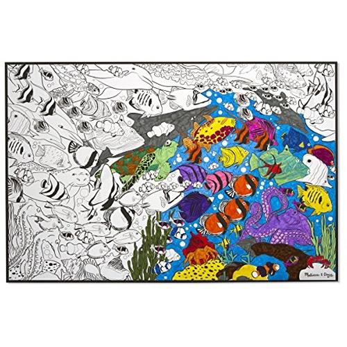 Melissa & Doug Jumbo Color-In Poster (Fish)