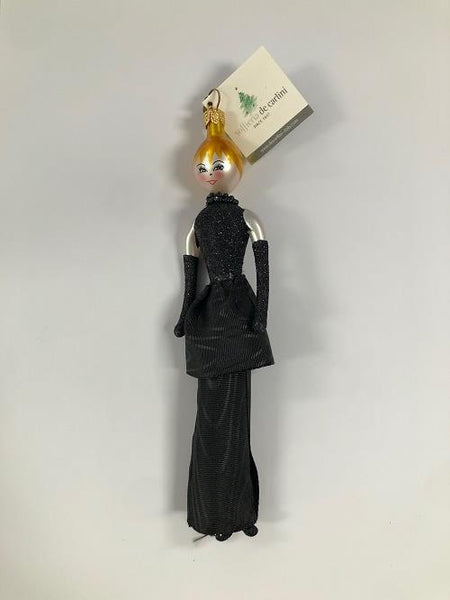 Soffieria de Carlini Black Dress Woman Christmas Ornament