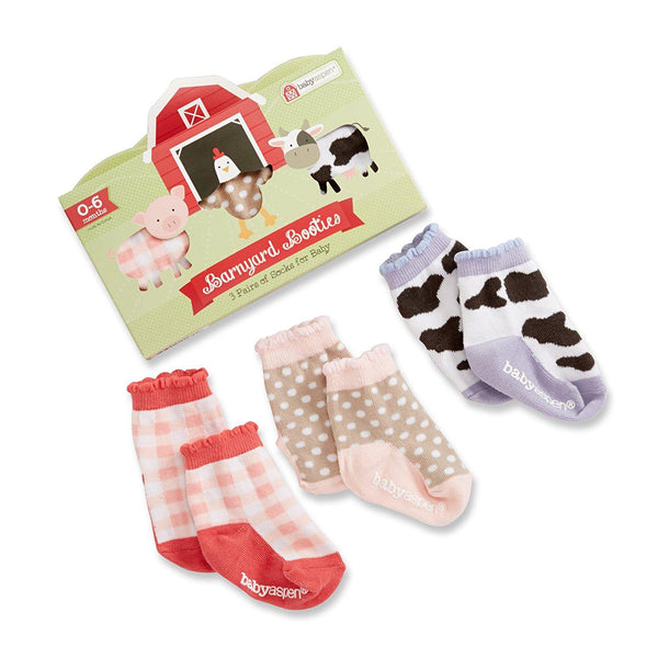 Baby Aspen Barnyard Booties Set of 3 Socks
