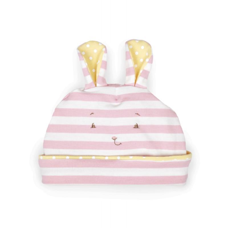 Bunnies By The Bay Who's A Bunny? Hat Pink (6-12mo)