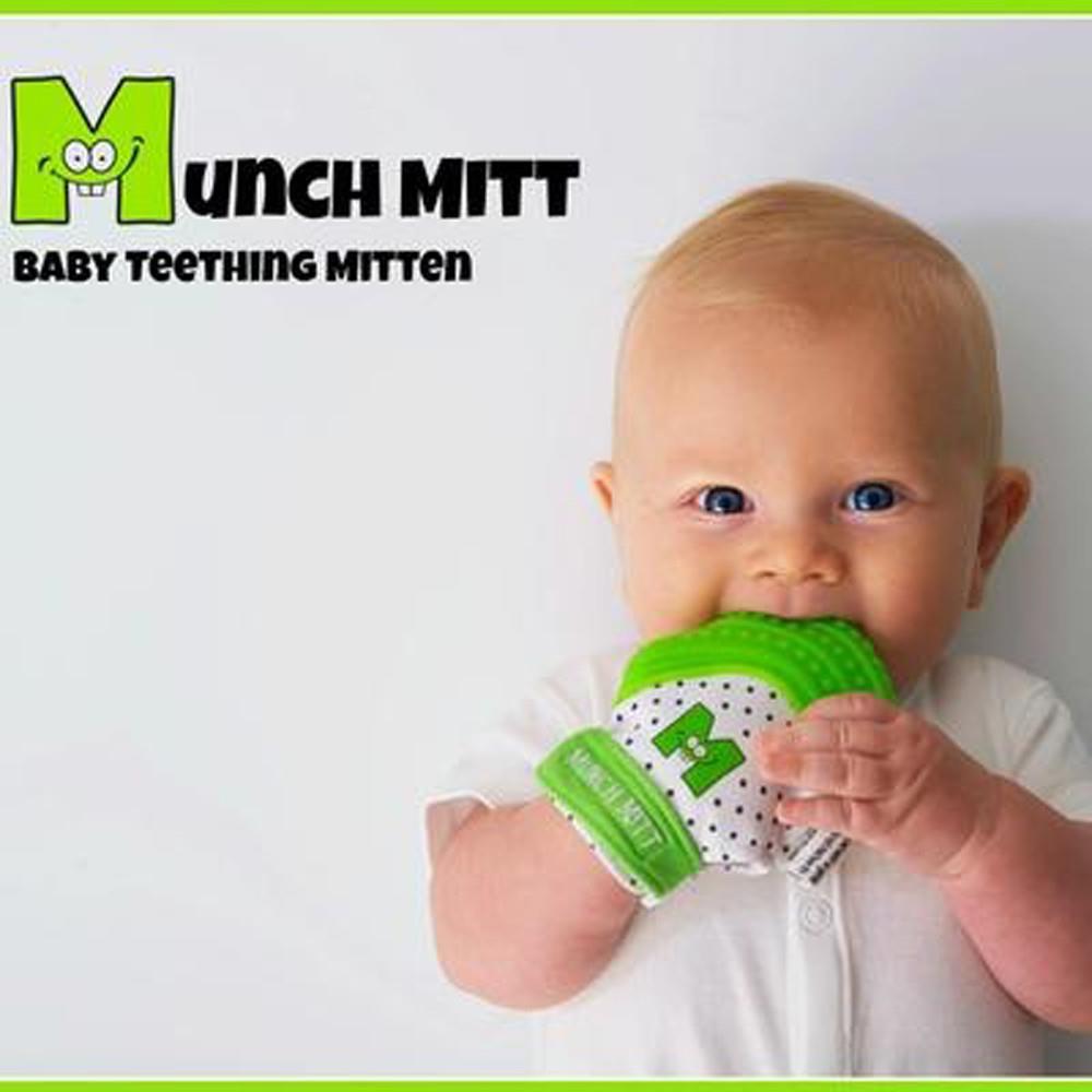 Munch Mitt Baby Teething Mitten Green