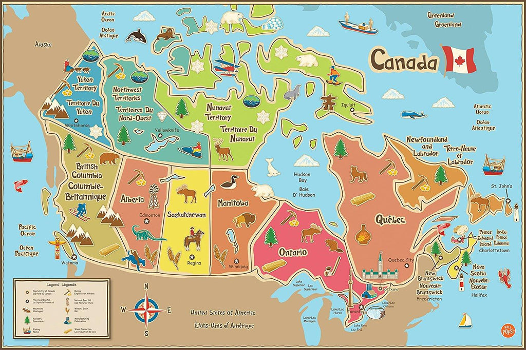 Dry Erase Canada Map
