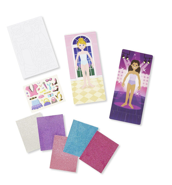 Melissa & Doug Mess-Free Glitter Fancy Party Fashions-Jouets LOL Toys