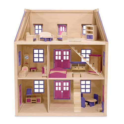 Melissa & Doug Multi Level Doll House Wood - Jouets LOL Toys