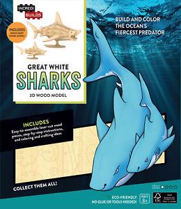 Incredibuilds Great White Shark 3D Model - Jouets LOL Toys
