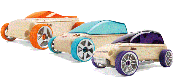 Automoblox Minis 3-Pack A9-S Convertible (Orange), M9 Sportvan (Blue), X9-X Sport Utility (Purple)