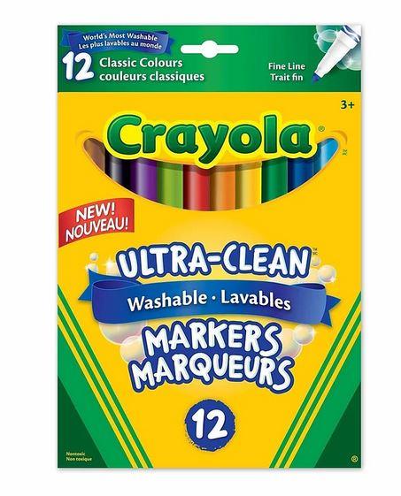 Crayola 12 Washable Fine Line Original Markers
