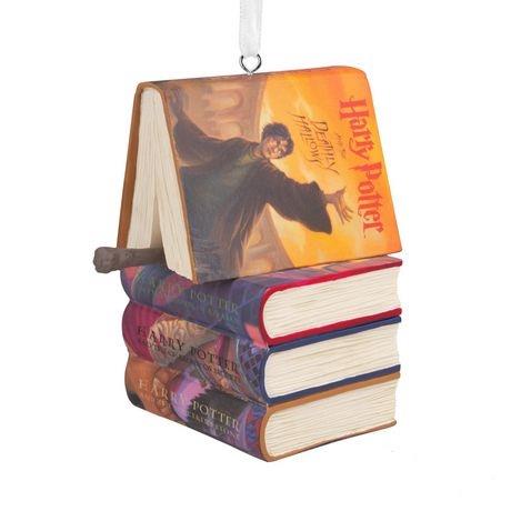 Harry Potter Ornament Books and Wand
