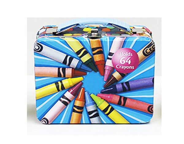 Crayola Tin Small Carry Case (Blue Circle Crayons)