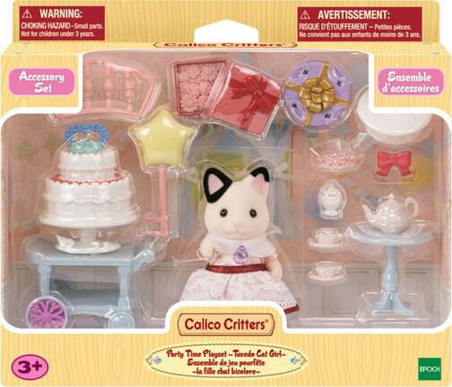 Calico Critters Party Time Playset - Tuxedo Cat Girl - Jouets LOL Toys