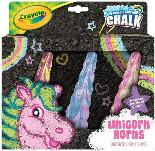 Crayola Washable Sidewalk Chalk Unicorn Horns - Jouets LOL Toys