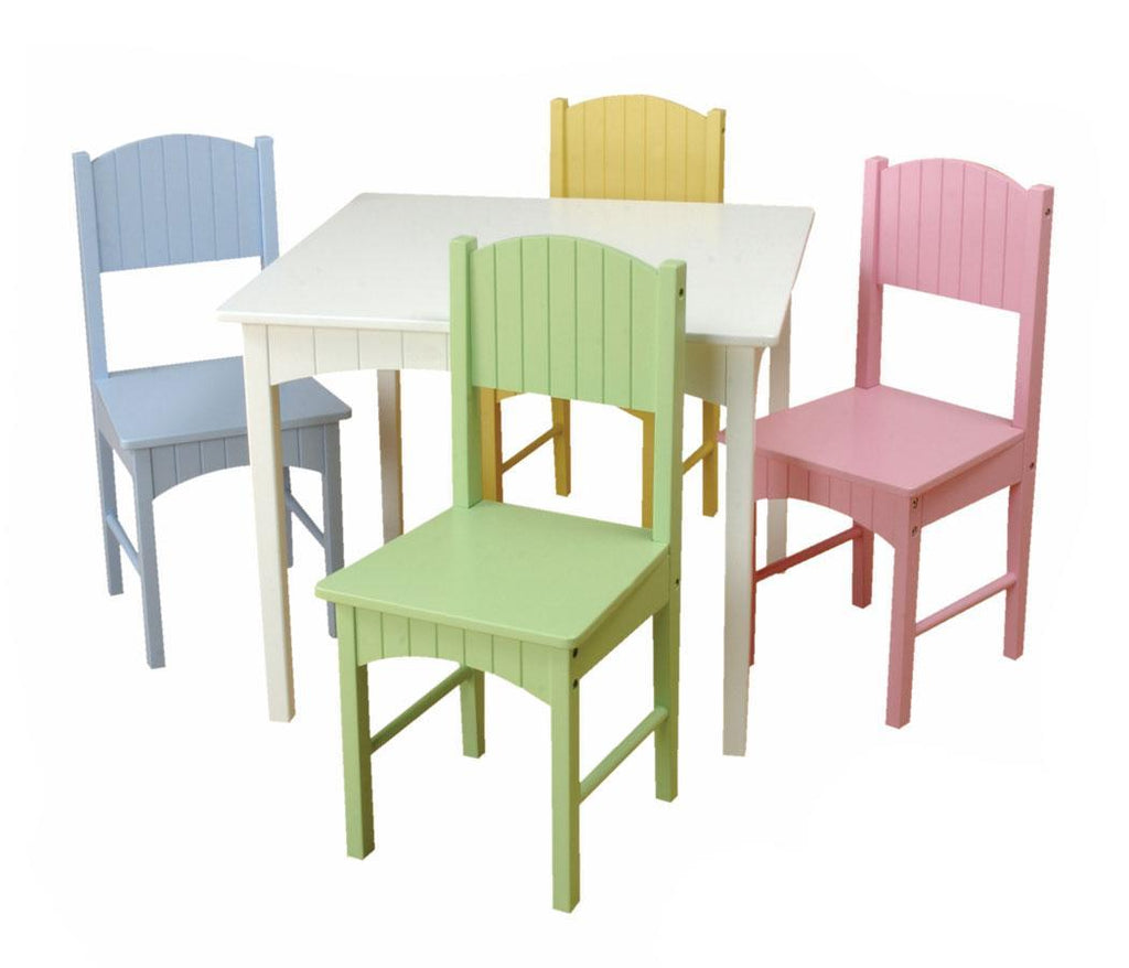 KidKraft Nantucket Table & 4 Pastel Chairs  - Jouets LOL Toys
