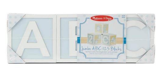 Melissa & Doug Jumbo Wooden ABC-123 Blocks (Neutral) (Montreal, In-Store or Pickup ONLY)
