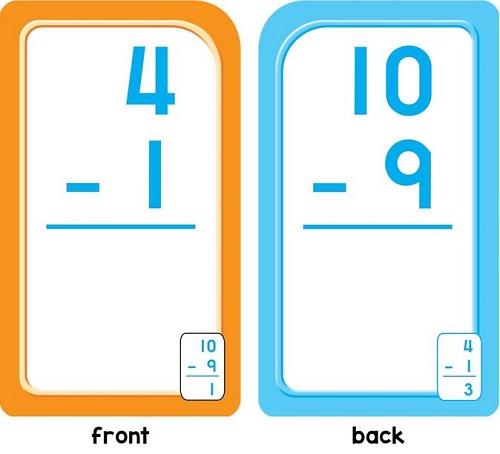 School Zone Substraction 0-12 Flash Cards