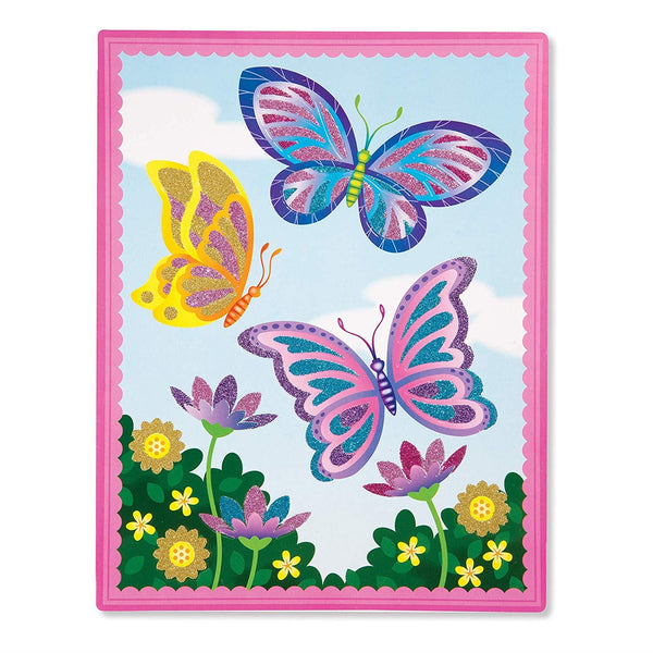 Melissa & Doug Mess-Free Glitter Flower & Butterfly Scenes