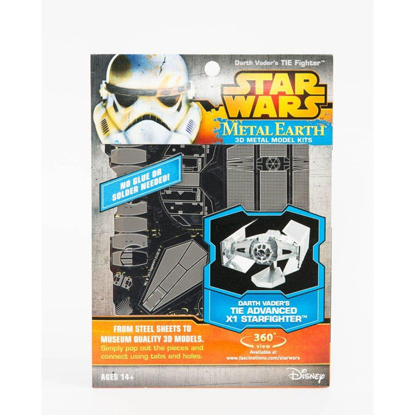 Star Wars Metal Earth Darth Vader's Tie Advanced X1 Starfighter Metal 3D Model