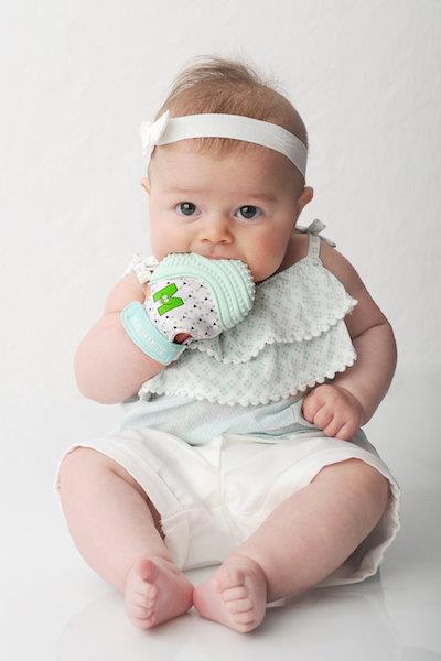 Munch Mitt Baby Teething Mitten Mint Green