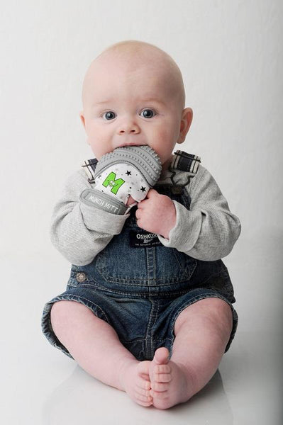 Munch Mitt Baby Teething Mitten Grey