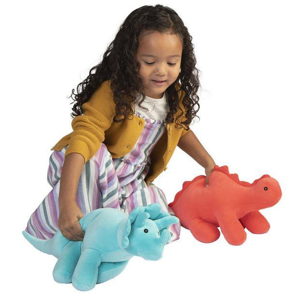 Manhattan Toy Velveteen Dino Stegosaurus - Gummy (Red)