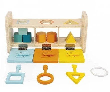Janod Shape Sorter With Keys / Boîte Trieur de formes à clés