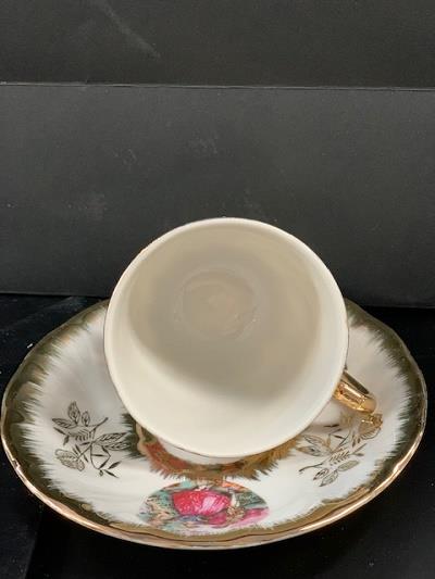 Vintage Collectible Porcelain Demitasse Courting Couple Teacup & Saucer Set