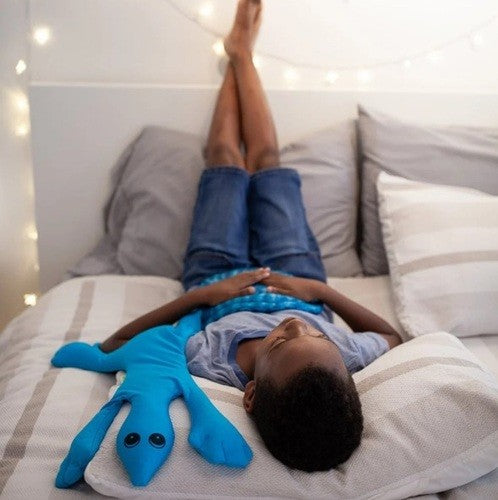 Manimo Weighted Plush Turtle (Turquoise) - Tortue en peluche lestée