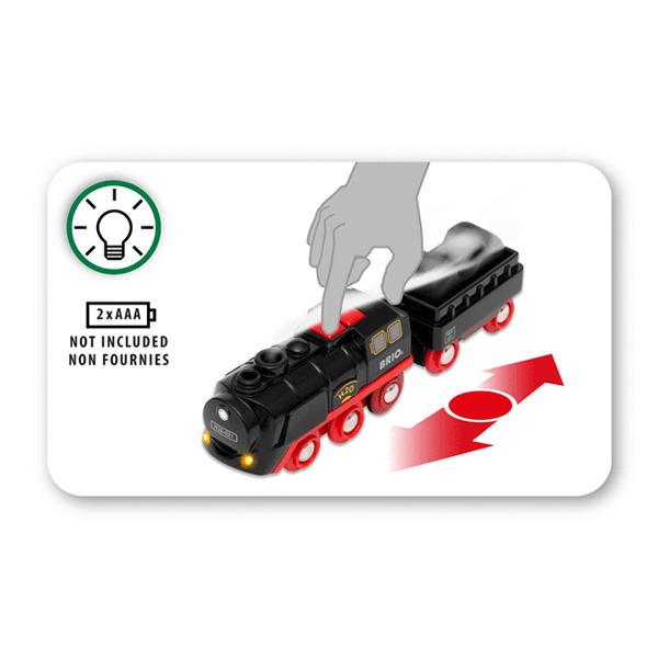 Brio Battery-Operated Steaming Train - 33884